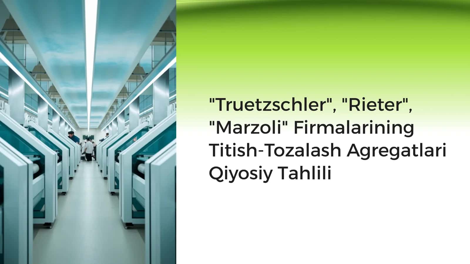 Truetzschler Titish-Tozalash Agregati