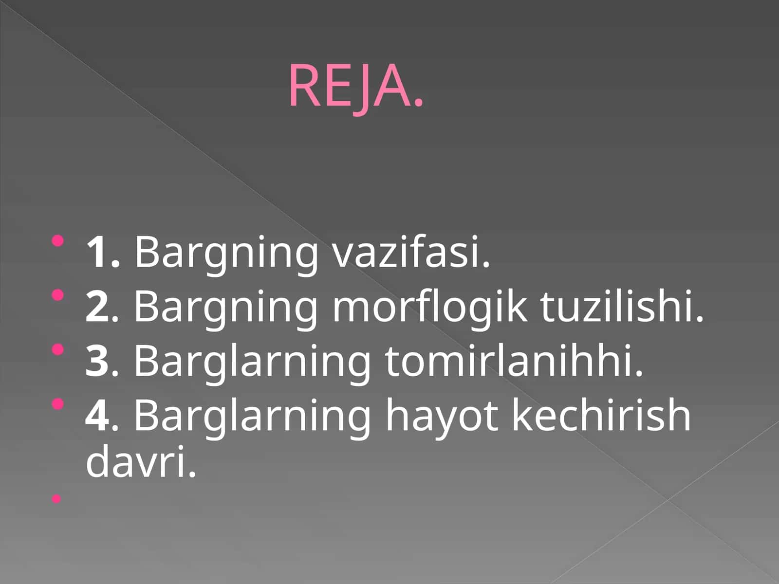 Bargning morflogik tuzilishi