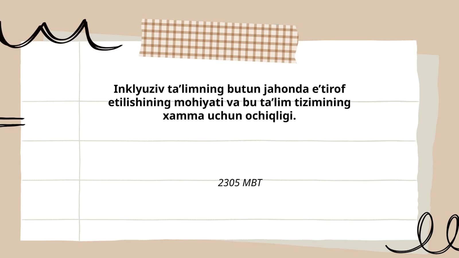 Inklyuziv ta’limning butun jahonda e’tirof etilishi