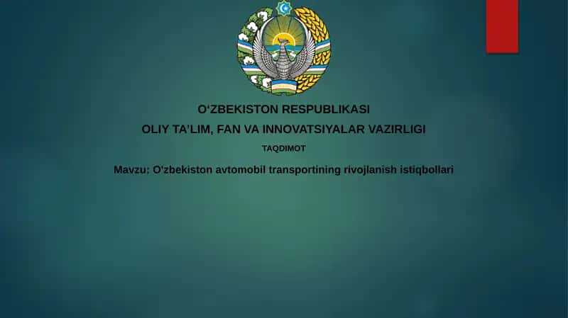 O'zbekiston avtomobil transportining rivojlanishi