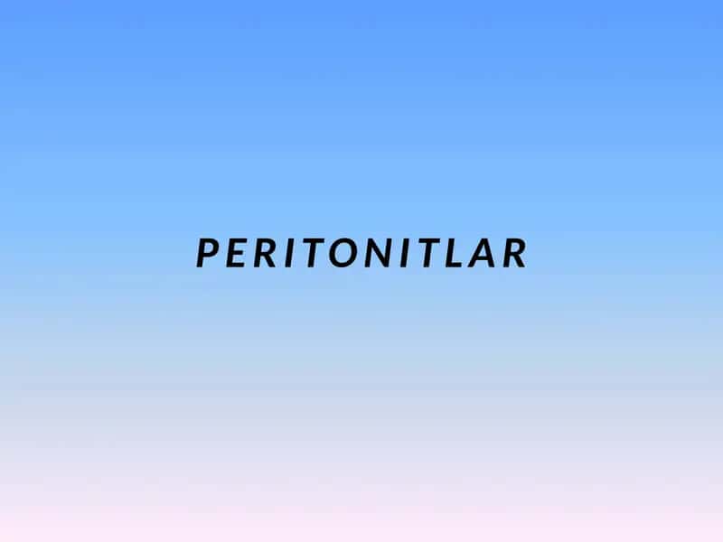 PERITONITLAR