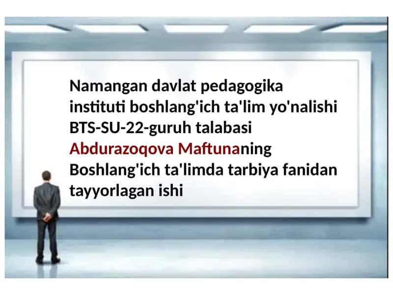 Ota-onalar bilan hamkorlikni yo'lga qo'yishning pedagogik-psixologik shart-sharoitlari