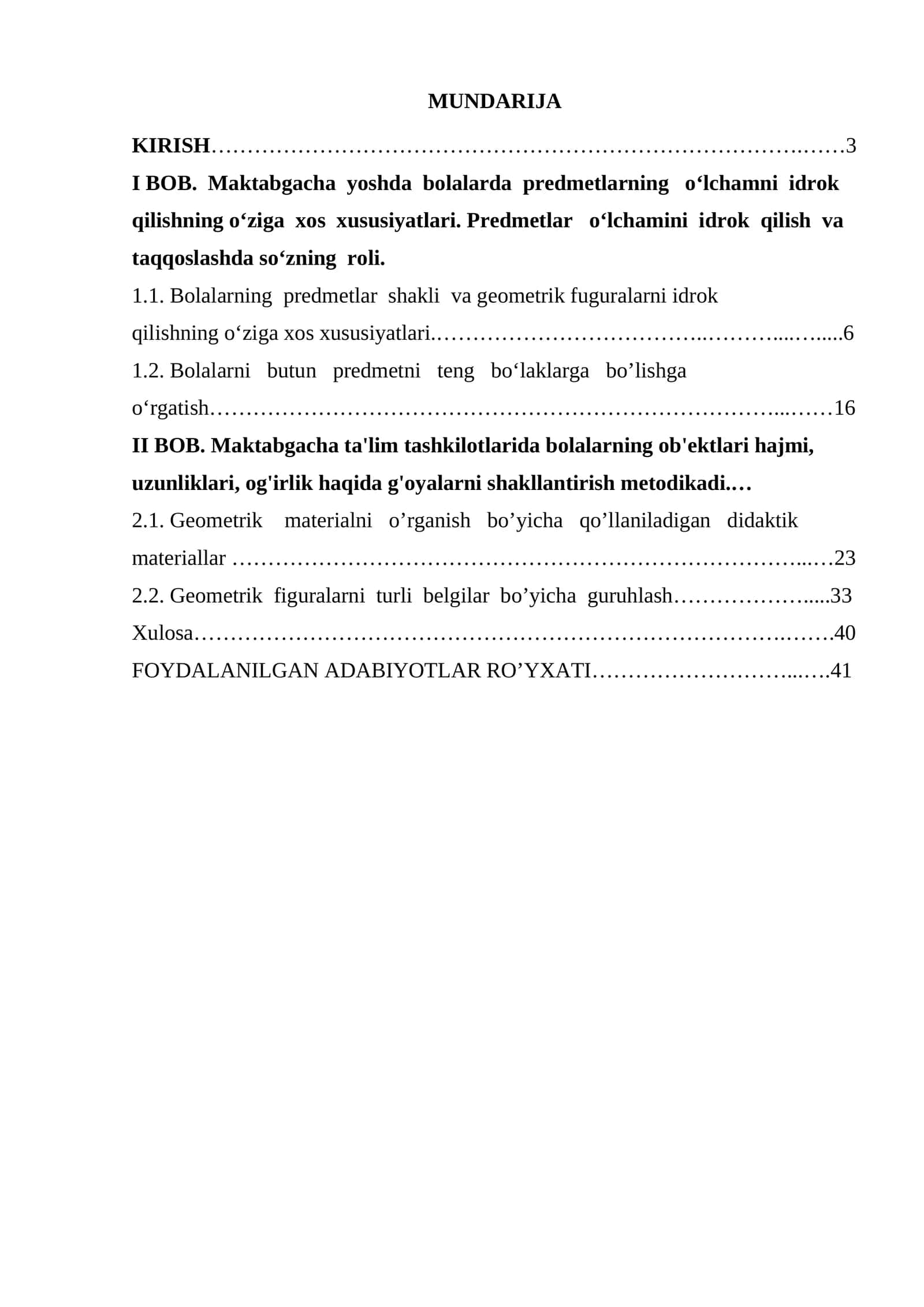 Maktabgacha yoshda bolalarda predmetlarning oʻlchamni idrok qilishning oʻziga xos xususiyatlari.