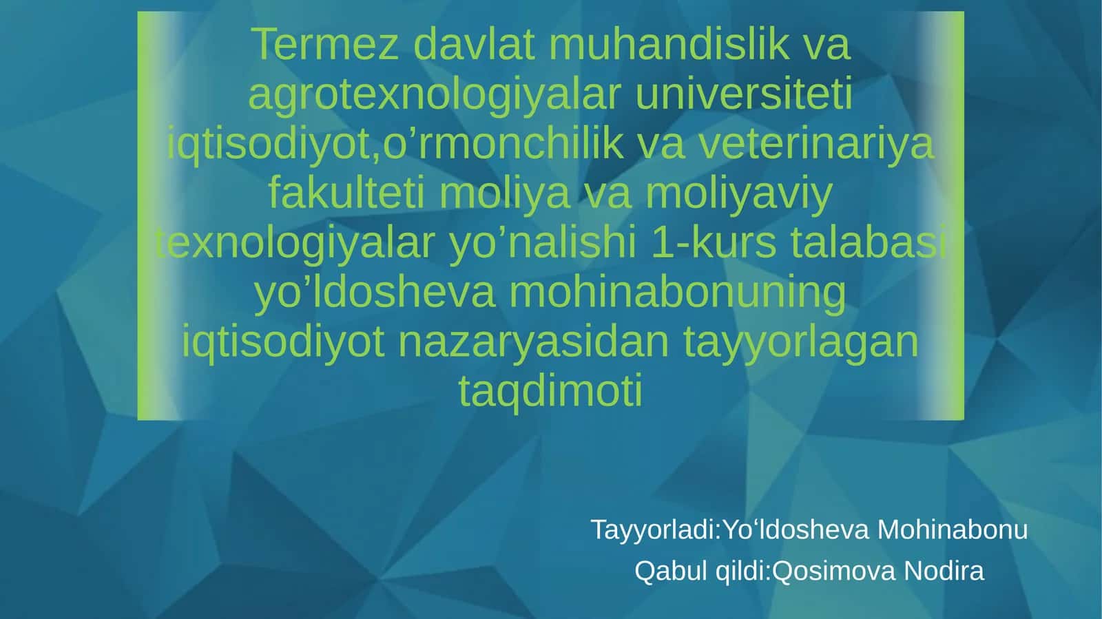 Iqtisodiy muvozanat, uni ta’minlash shartsharoitlari va aniqlash usullari