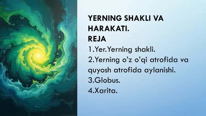 Yerning tabiiy shakli