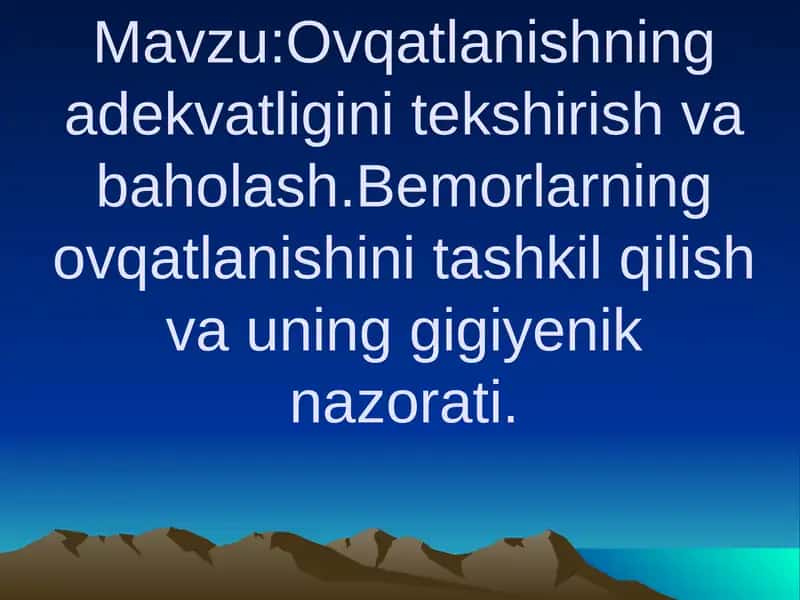 Shaxsiy ovqatlanish gigiyenasi