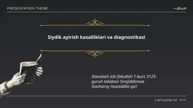Siydik ayirish kasalliklari va diagnostikasi