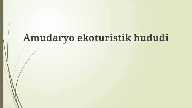 Amudaryo ekoturizm zonasi