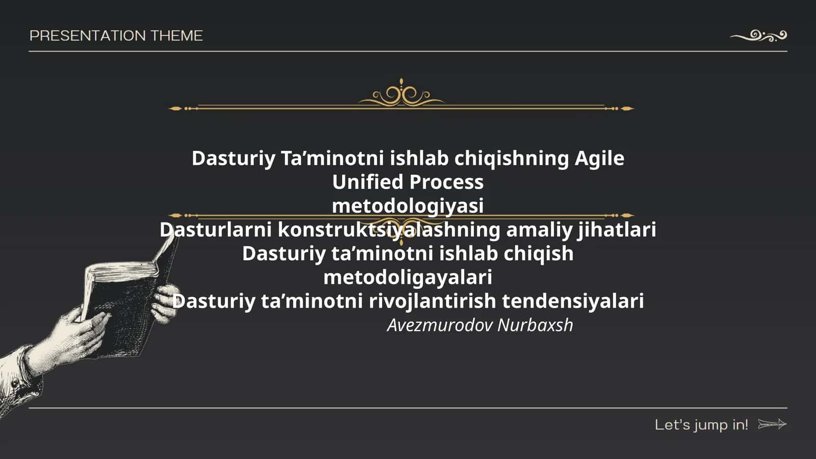 Dasturiy Ta’minotni ishlab chiqishning Agile Unified Process metodologiyasi