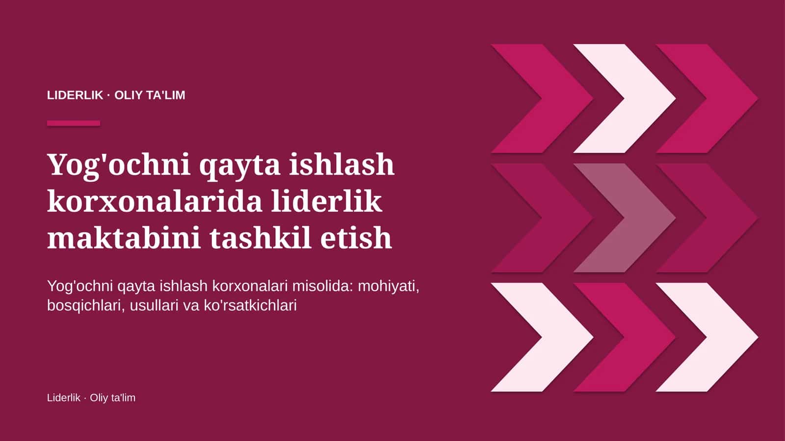 yog'ochni qayta ishlash korxonalarida liderlik maktabini tashkil etish 4260