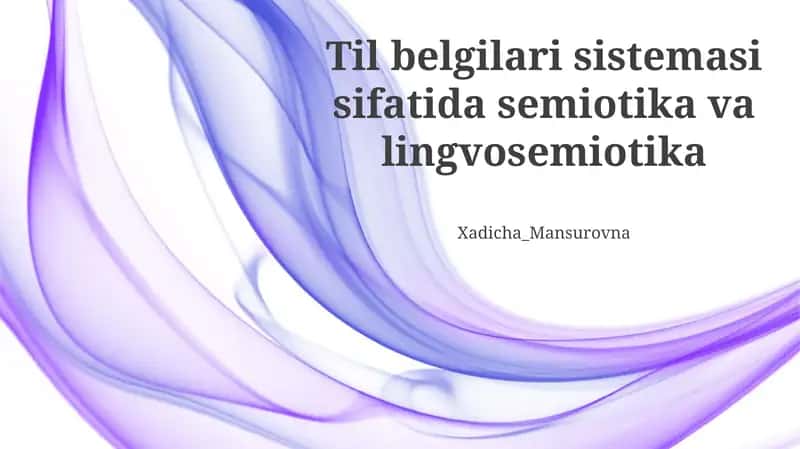 Semiotika: Asosiy ma'lumot