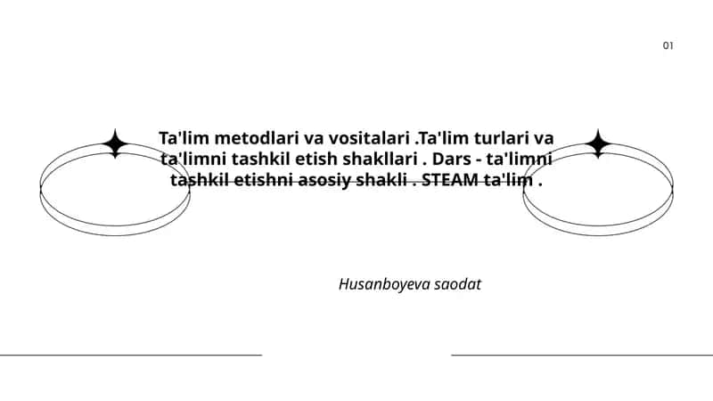 Ta'lim metodlari va vositalari