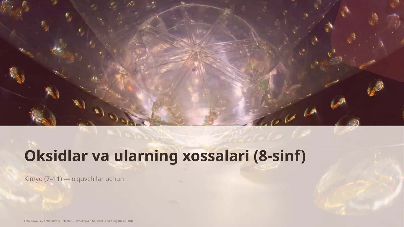 Oksidlar va ularning xossalari (8-sinf)