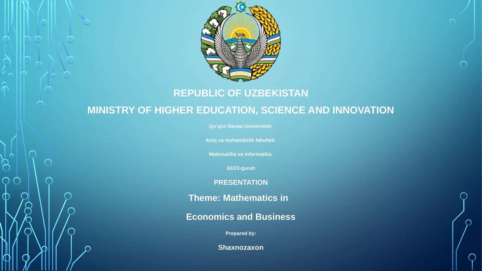 Mathematics in Economics and Business