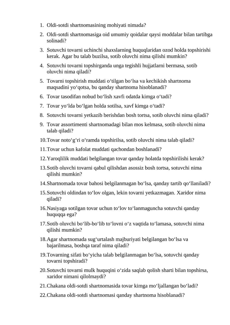 Oldi-sotdi shartnomasi