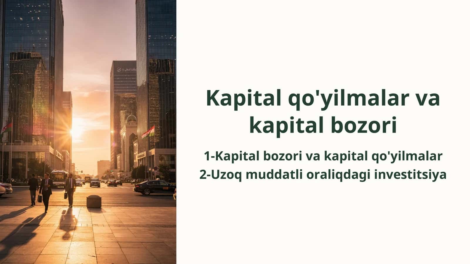 Kapital bozori va kapital qo'yilmalar