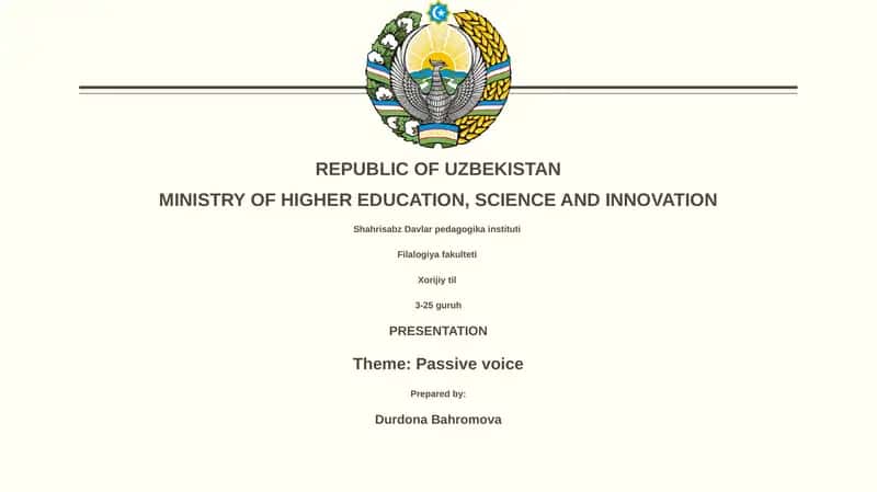 Passive voice