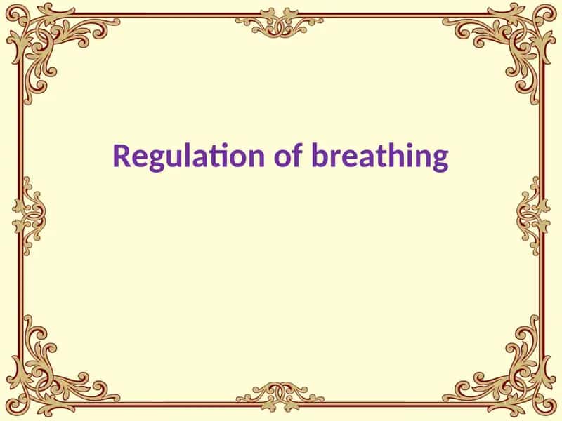 Regulation of breathing