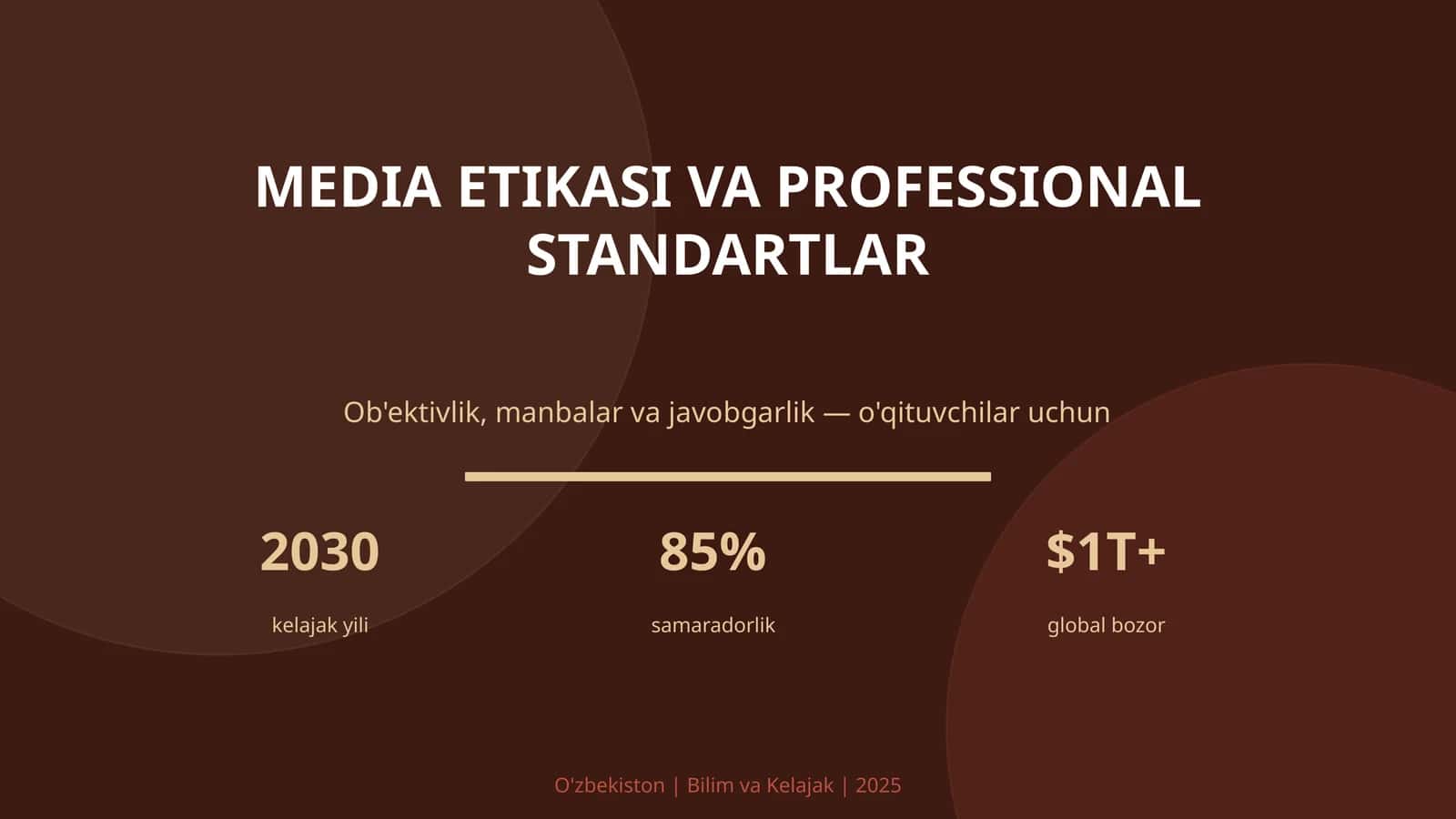 MEDIA ETIKASI VA PROFESSIONAL STANDARTLAR