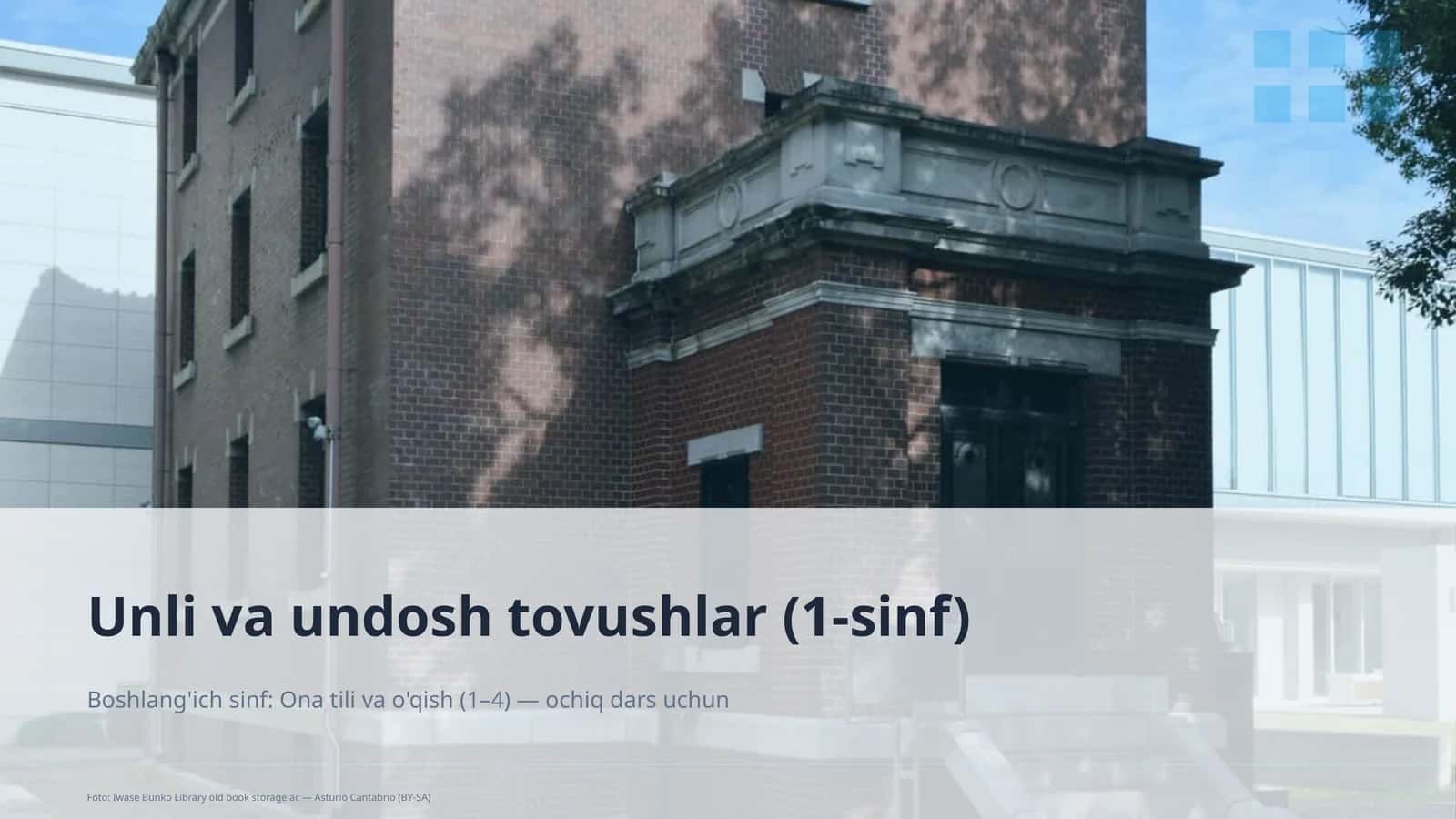 Boshlang'ich sinf: Ona tili va o'qish (1–4) — ochiq dars uchun