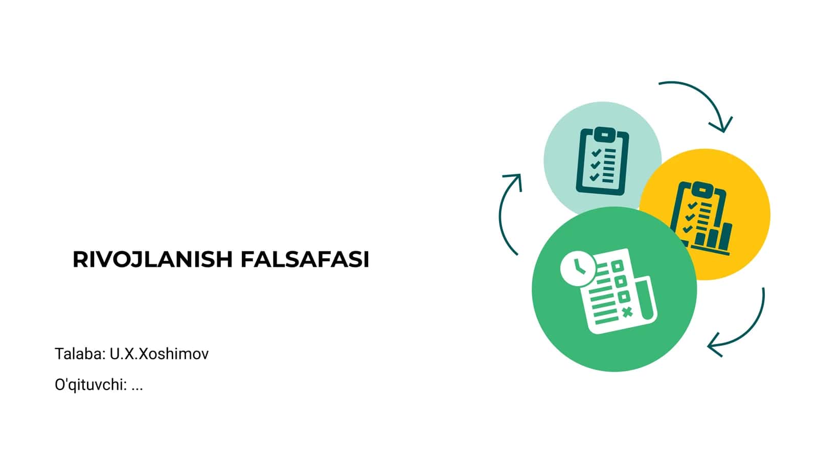 RIVOJLANISH FALSAFASI