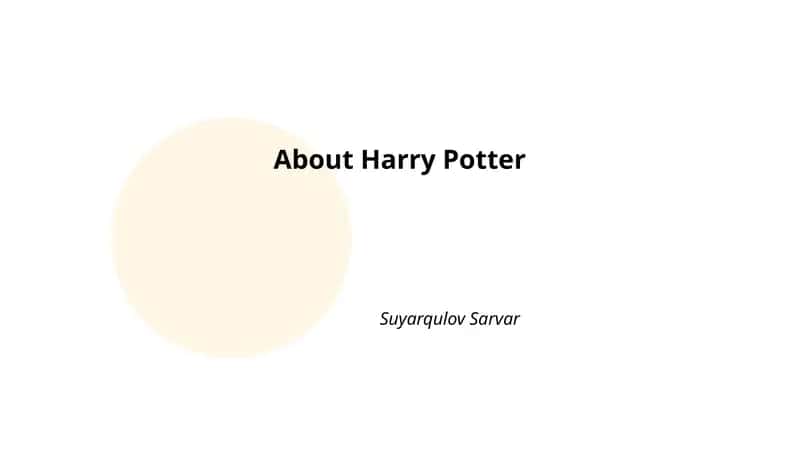 About Harry Potter