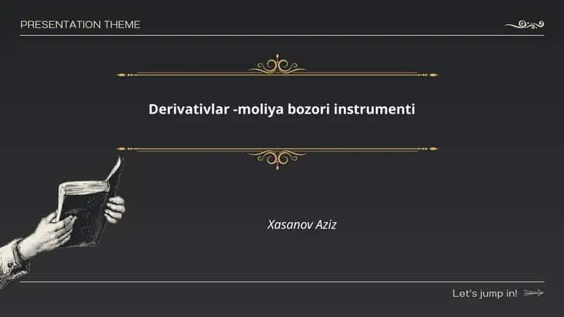 Derivativlar - moliya bozori instrumenti