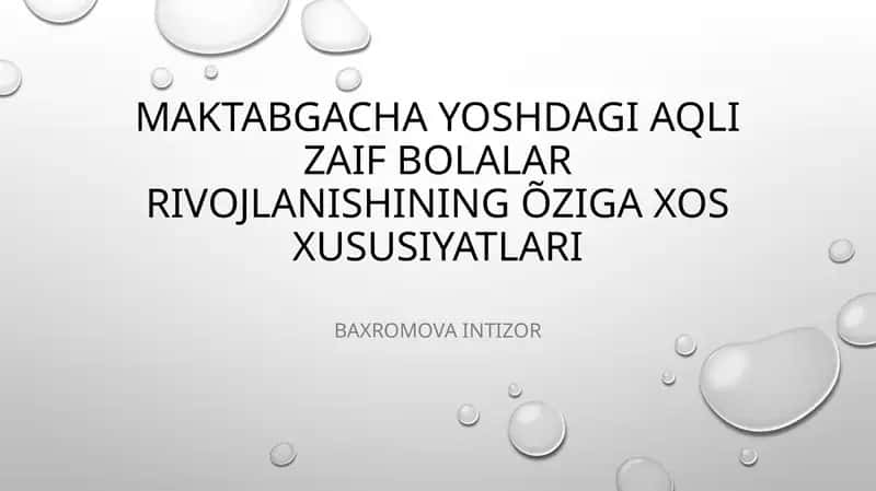 Nutqning rivojlantirish metodikasi