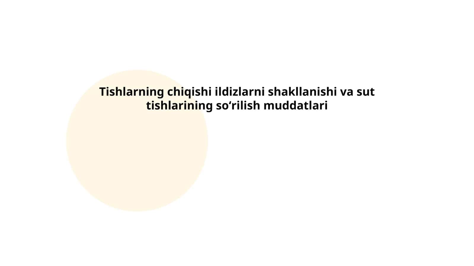 Sut tishlarning chiqish tartibi va muddatlari