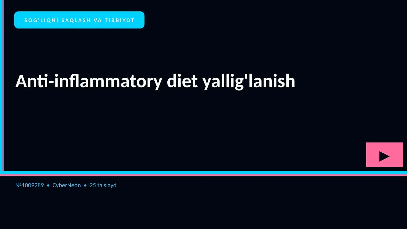 Anti-inflammatory diet yallig'lanish