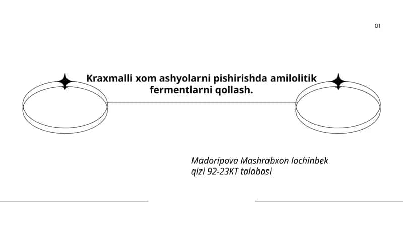 Kraxmalli xom ashyolarni pishirishda amilolitik fermentlarni qollash
