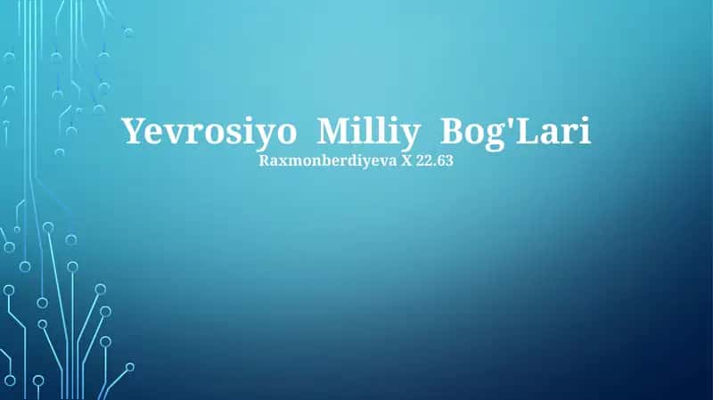 Yevrosiyo Milliy Bog'Lari