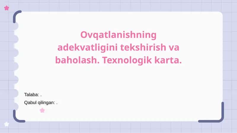 Texnologik karta