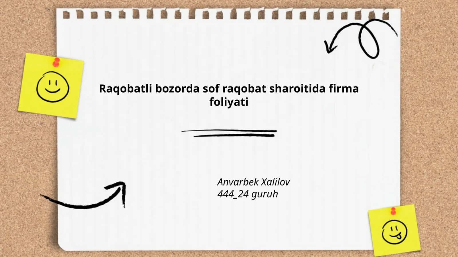 Sof raqobat bozorining asosiy xususiyatlari