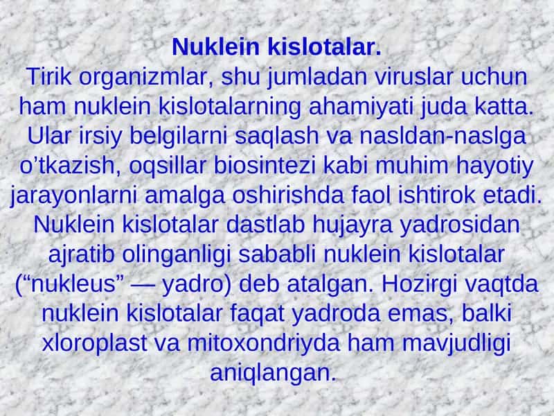 Nuklein kislotalar