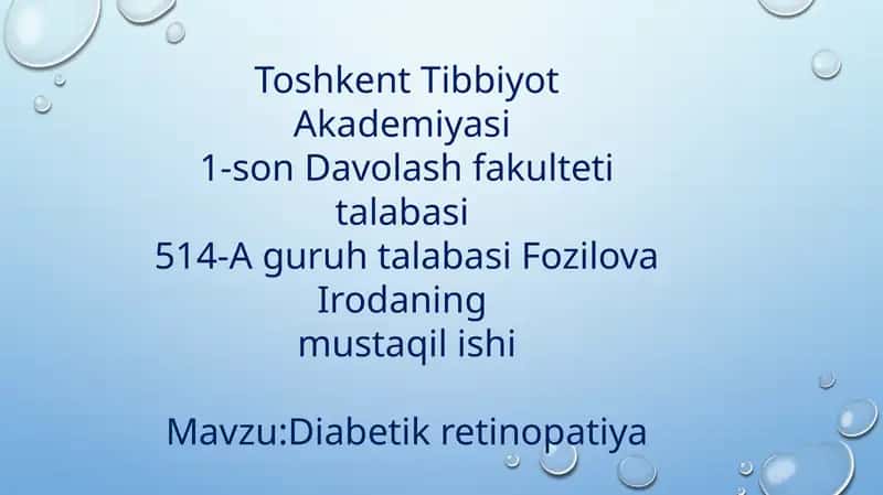 Diabetik retinopatiya