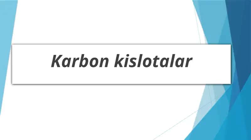 Karbonkislotalar