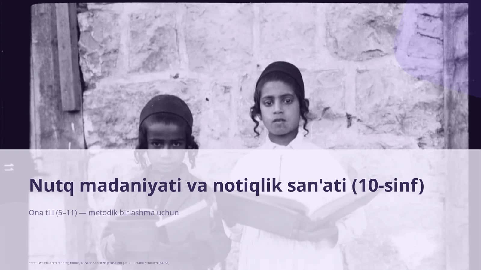 Nutq madaniyati va notiqlik san'ati (10-sinf)