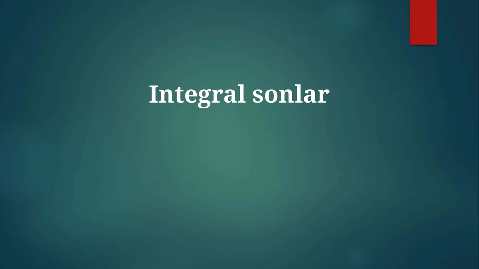 Integralsonlar