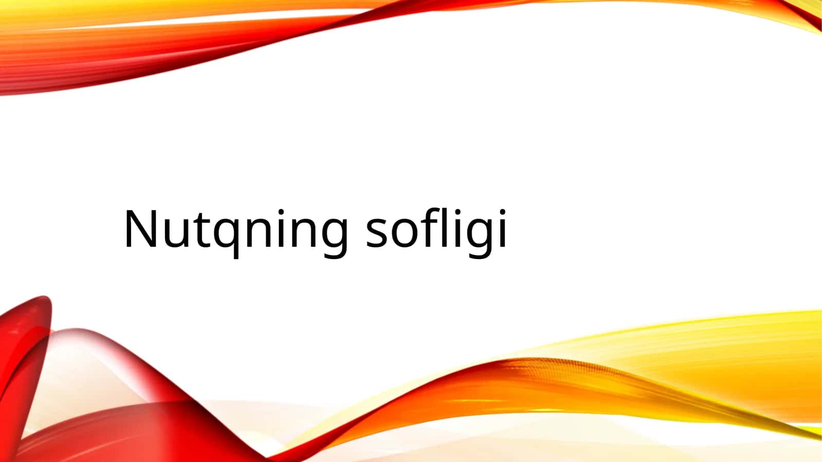 Nutqning sofligi