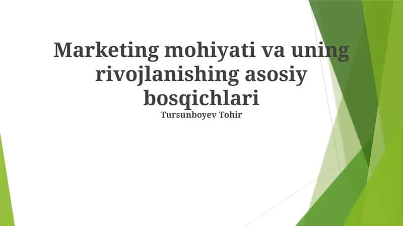 Marketing mohiyati