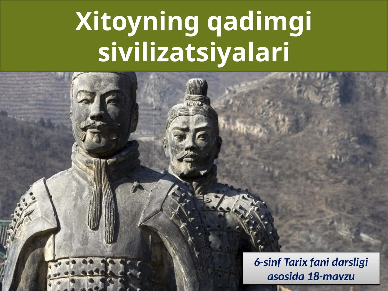 6-sinf Tarix fanidan Xitoyning qadimgi sivilizatsiyalari dars taqdimot