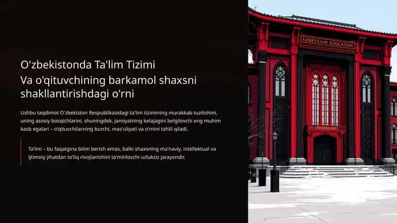 O'zbekistonda Ta'lim Tizimi