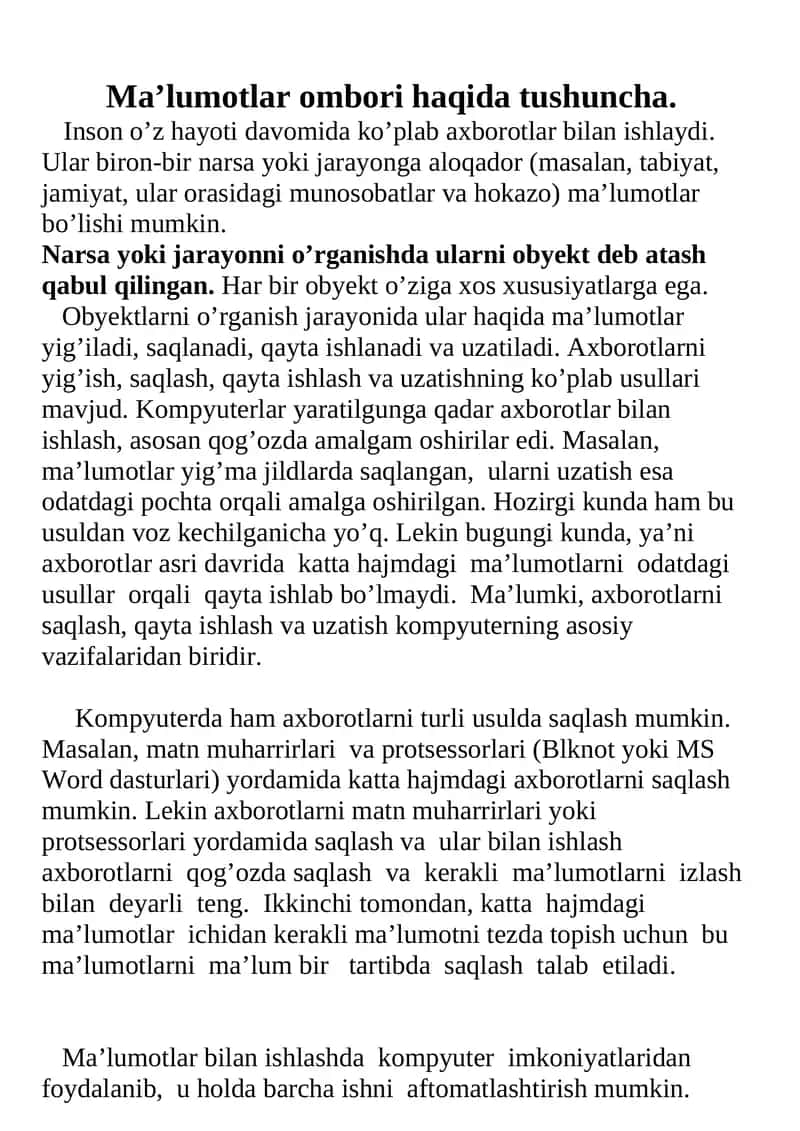 Ma’lumotlar ombori