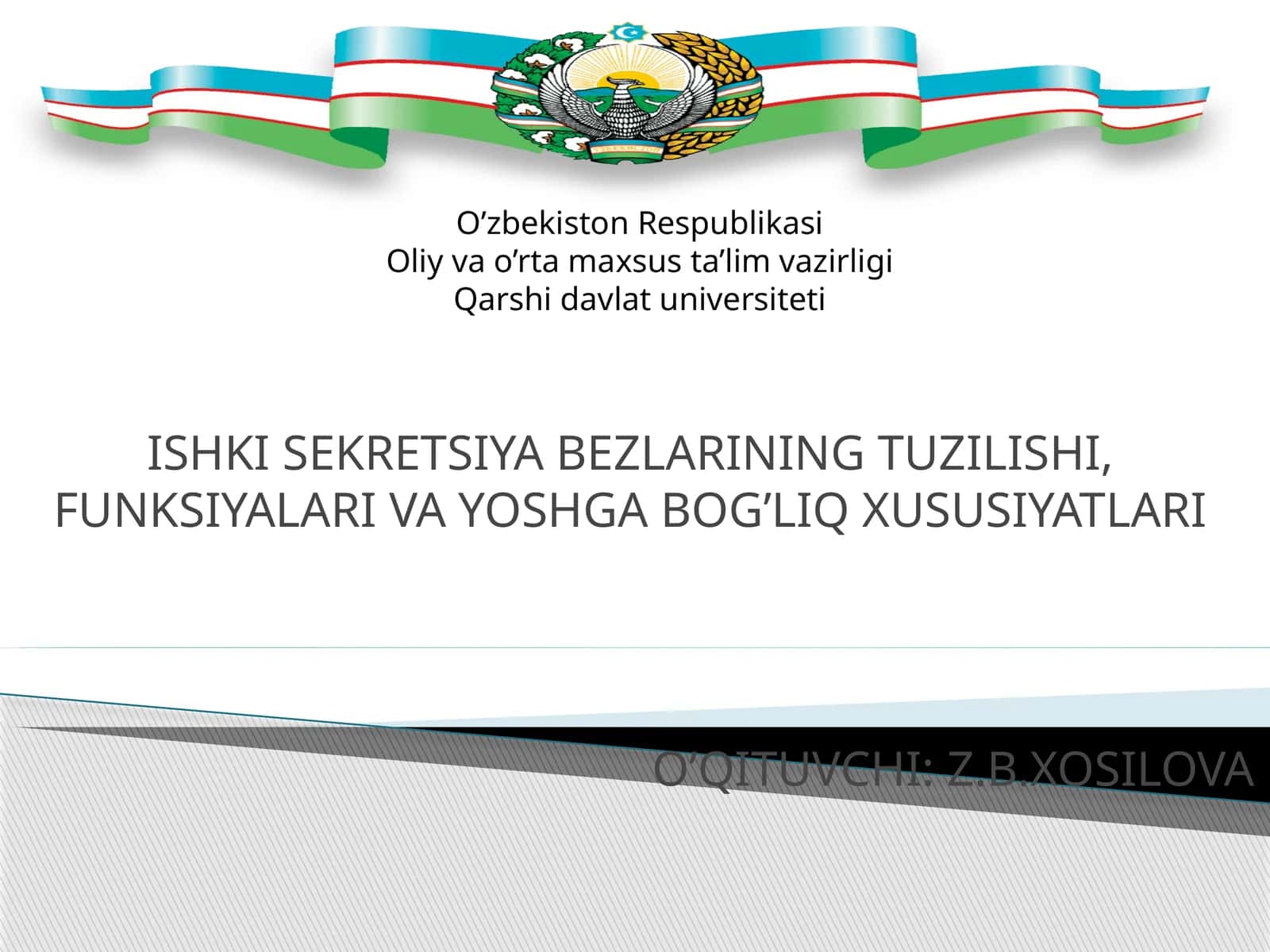 ISHKI SEKRETSIYA BEZLARINING TUZILISHI, FUNKSIYALARI VA YOSHGA BOG’LIQ XUSUSIYATLARI