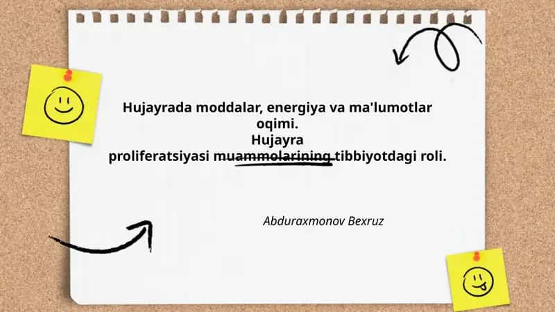 Hujayra energiyasi va metabolik jarayonlar