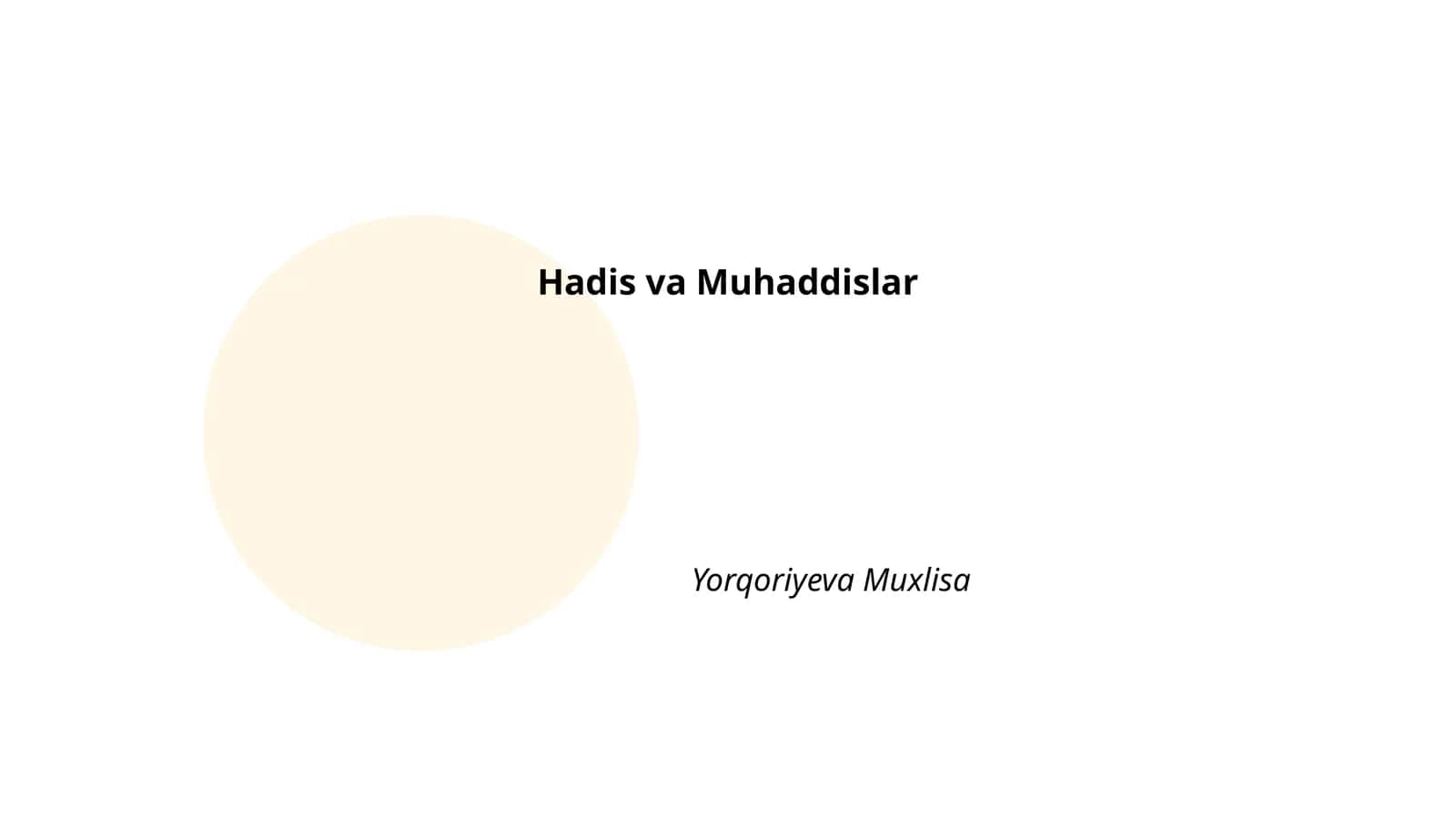 Hadis va Muhaddislar