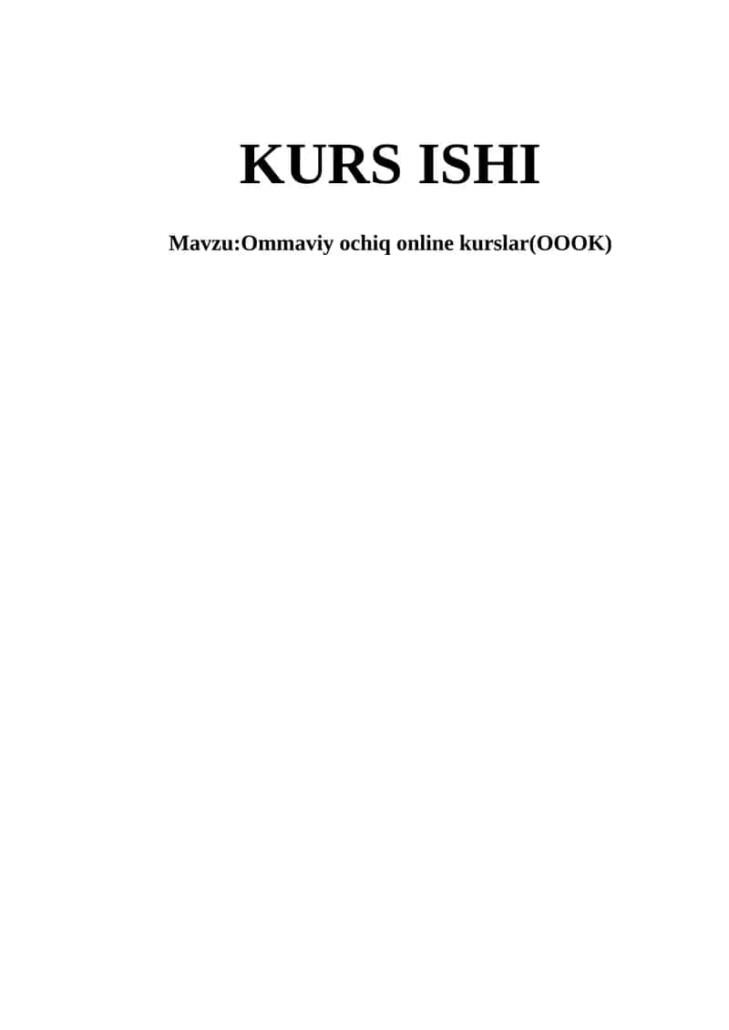 Ommaviy ochiq online kurslar