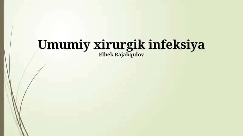 Umumiy xirurgik infeksiya