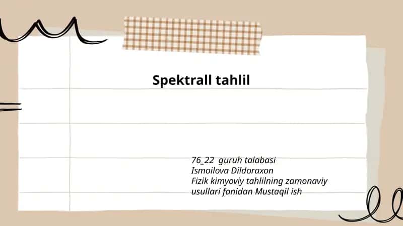 Spektrall tahlil